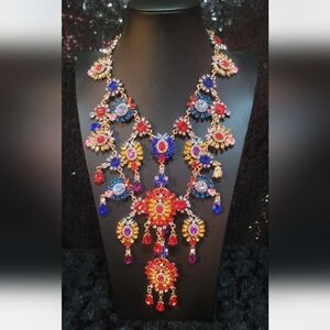 Magnificent and Extraordinary Rare Multi layered, Multi Coloured Stone Necklace!